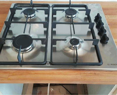 A repaired gas hob